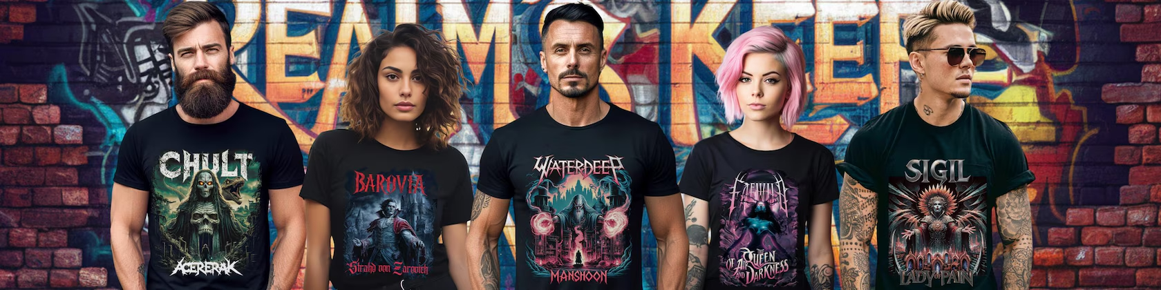 T-shirts and apparel from Realm's Keep